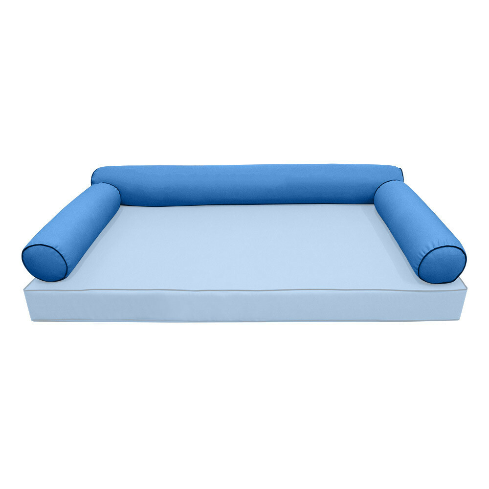 |COVER ONLY| STYLE 6 Twin Bolster Pillow Daybed Porch Swing Contrast Trim AD102