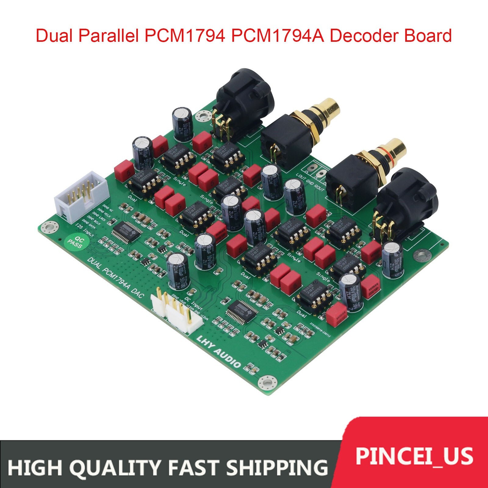 Dual Parallel PCM1794 PCM1794A Decoder DAC Balanced Decoder Board Assembled pe66