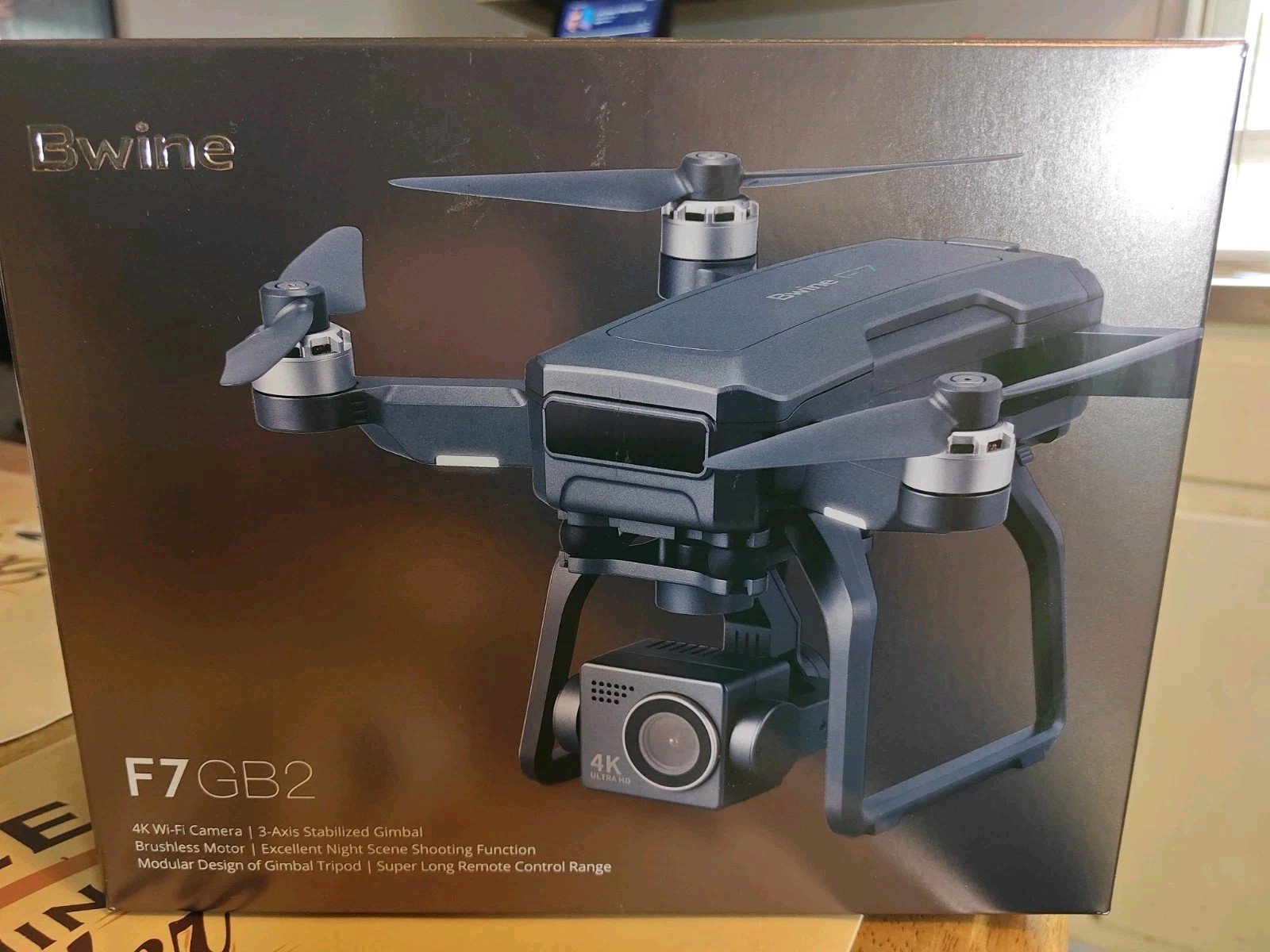 Bwine F7GB2 4K HD Camera Ready to Fly Drone with Remote Control brand new 3 Batt