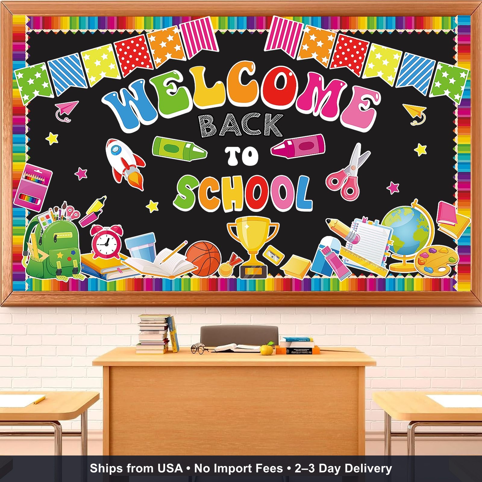 81Pcs Welcome Back to School Bulletin Board Decorations Set, Colorful Back to Sc