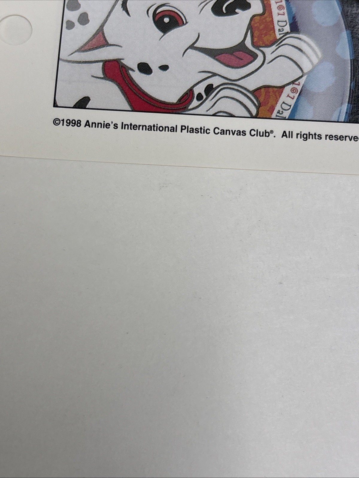 Dalmatian Place Set Place Mat Annie's Attic Plastic Canvas Pattern Page