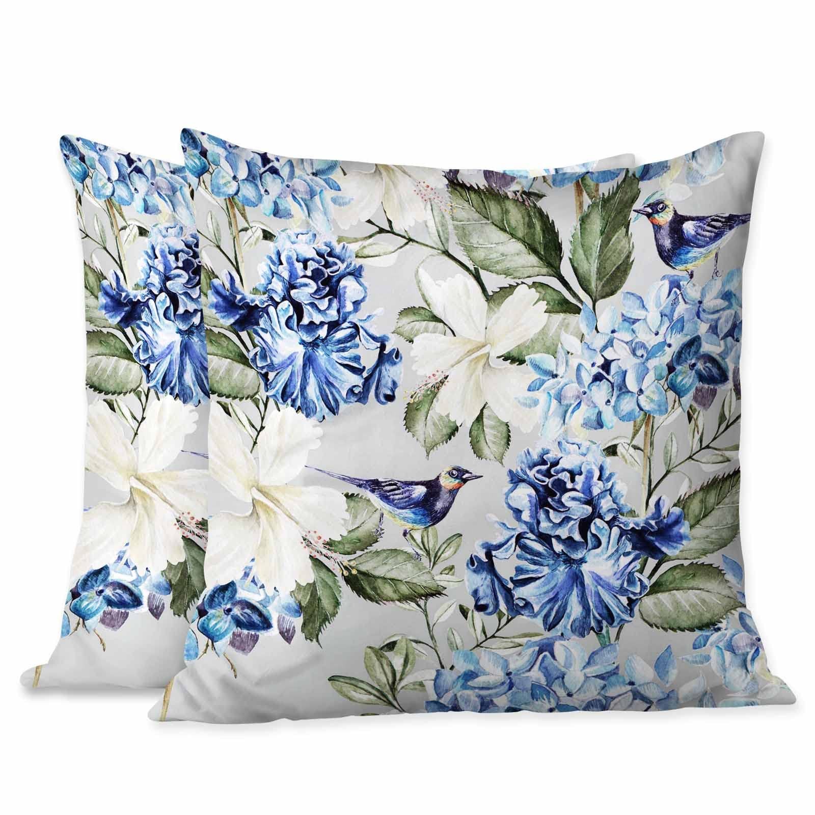 Beabes Pillow Covers Colorful Watercolor Blue 18" x (Pack of 2), Pc-a044