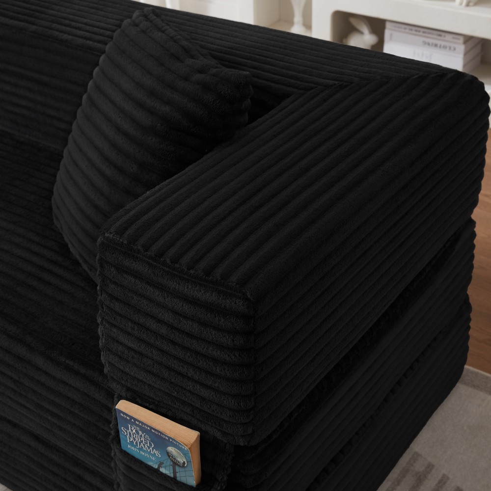 Convertible Sleeper Sofa Bed for Small Spaces, 3-Seater w/ Removable Covers
