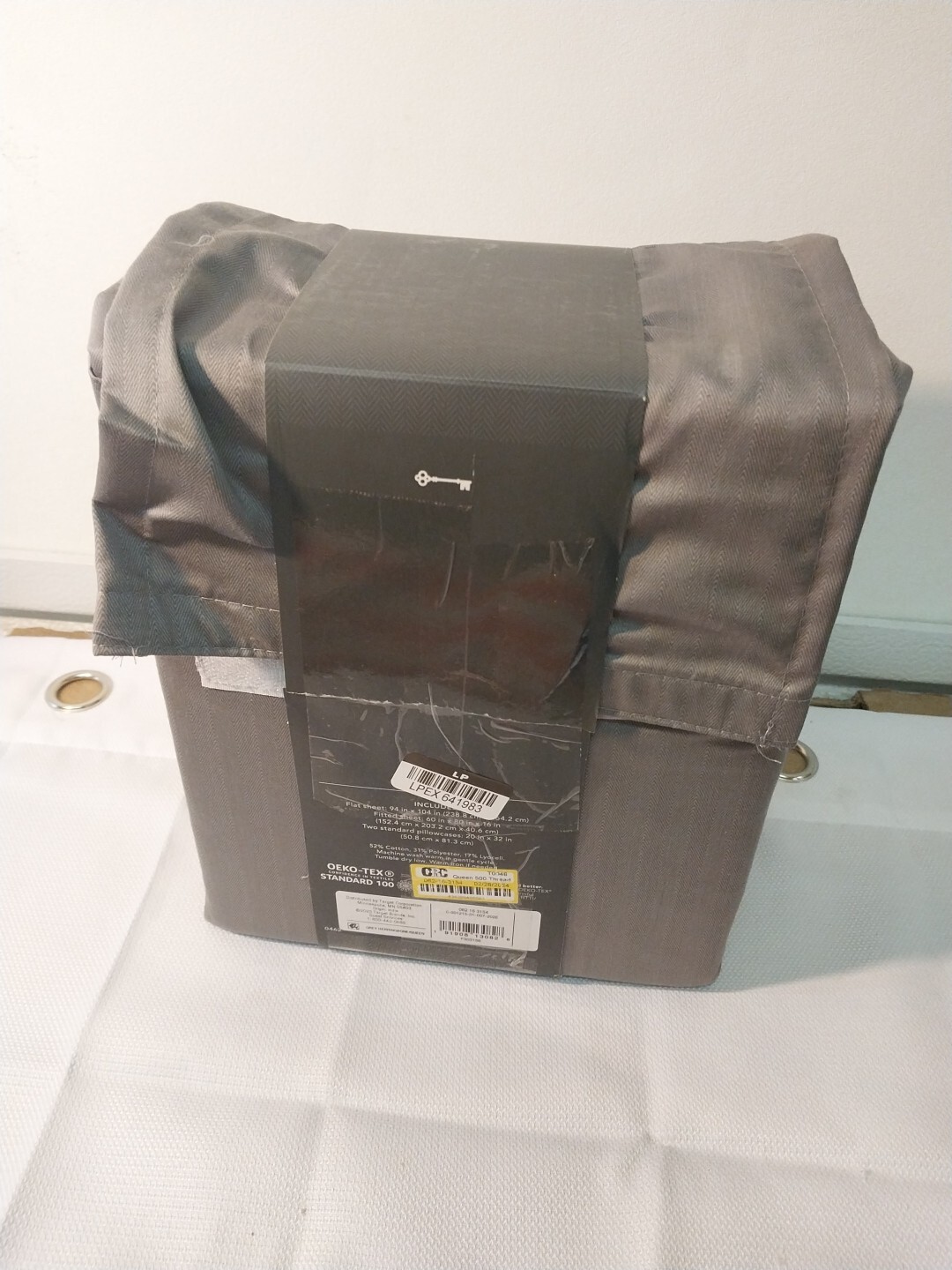Threshold Queen Size 500 TC Tri-Ease 4PC Sheet Set Grey