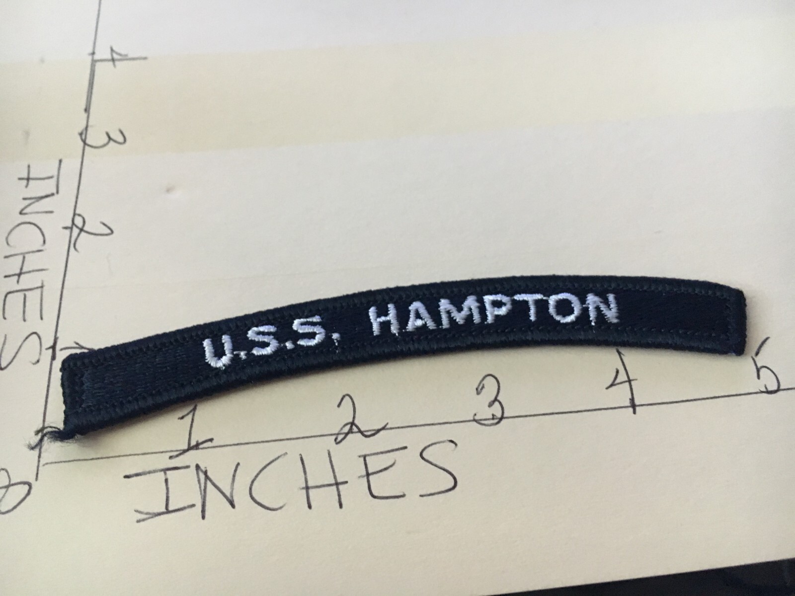 US NAVY SHOULDER STRIP TAB rocker Patch 11/5/24 USS Hampton