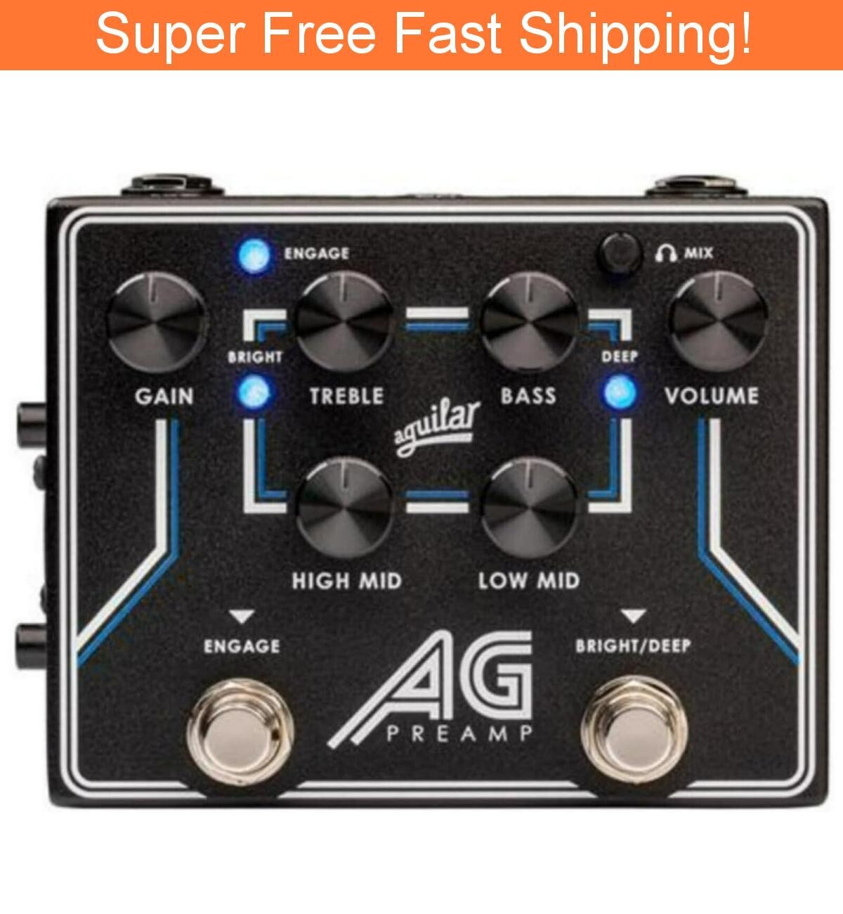 Aguilar AGPREPEDAL Effect Pedal, Black - New