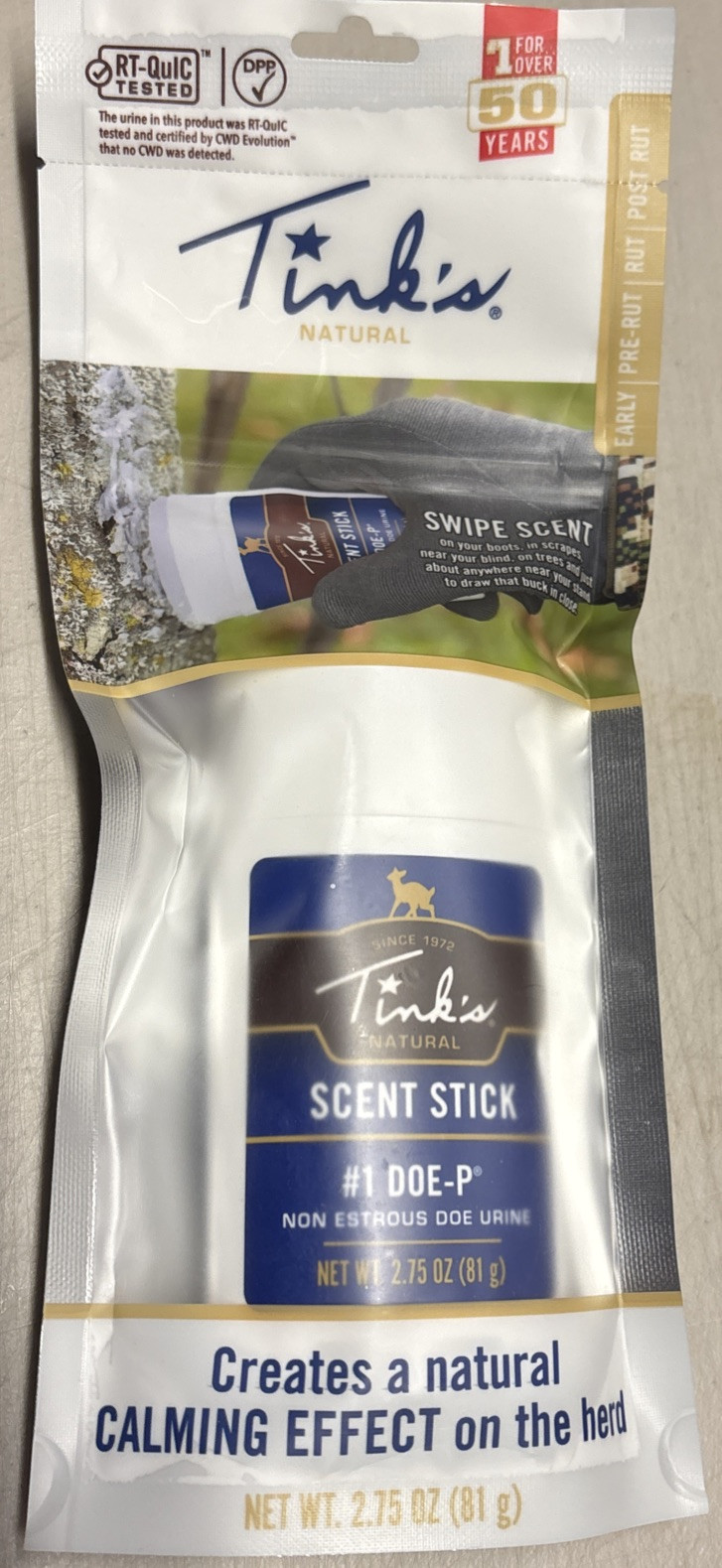 Tinks Natural Scent Stick #1 Doe P Calming 2.75 oz