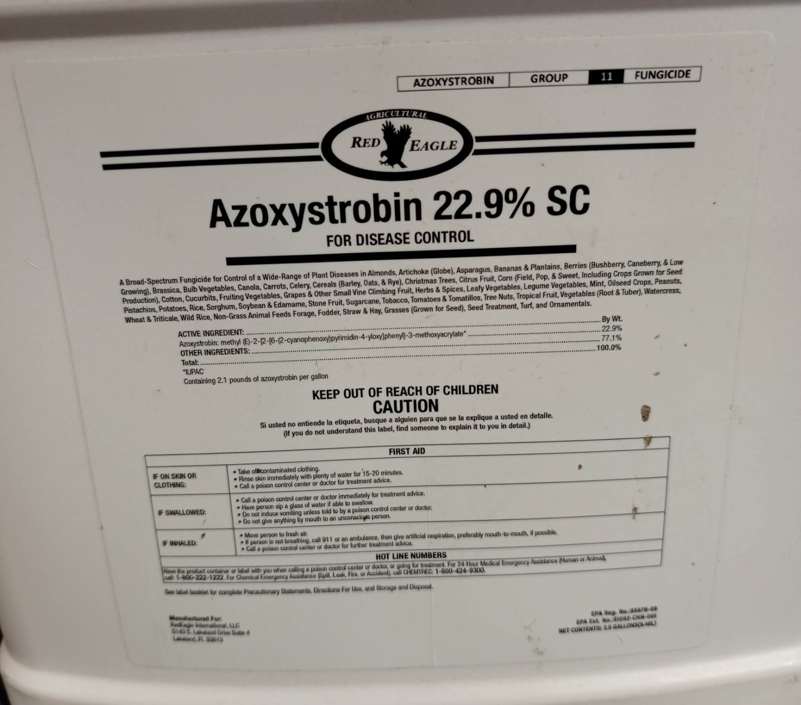 Red Eagle Azoxystrobin 2.5 Gallon 22.9% SC