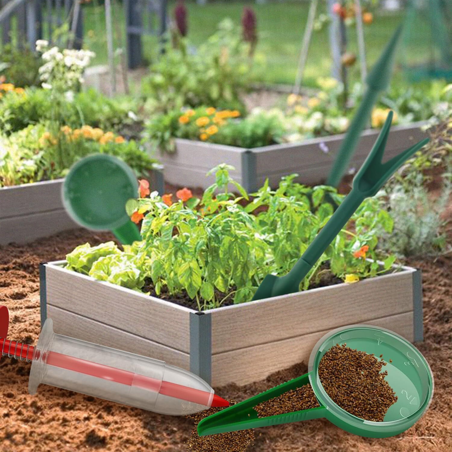 6 Pcs Mini Sowing Seed Dispenser Seed Planter Tool Mini Hand Seed Spreader