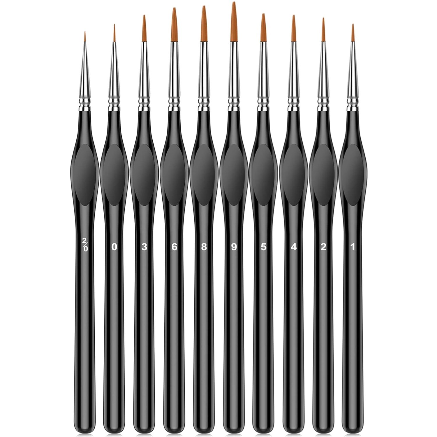 Micro Paint Brushes Set 10Pcs Fine Tip Acrylic Watercolor Tiny Detailing