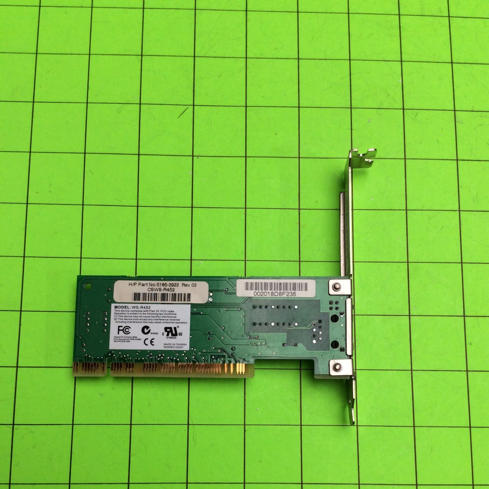 Desktop Computer CSWS-R452 5185-2922 PL3400039001 Network Card