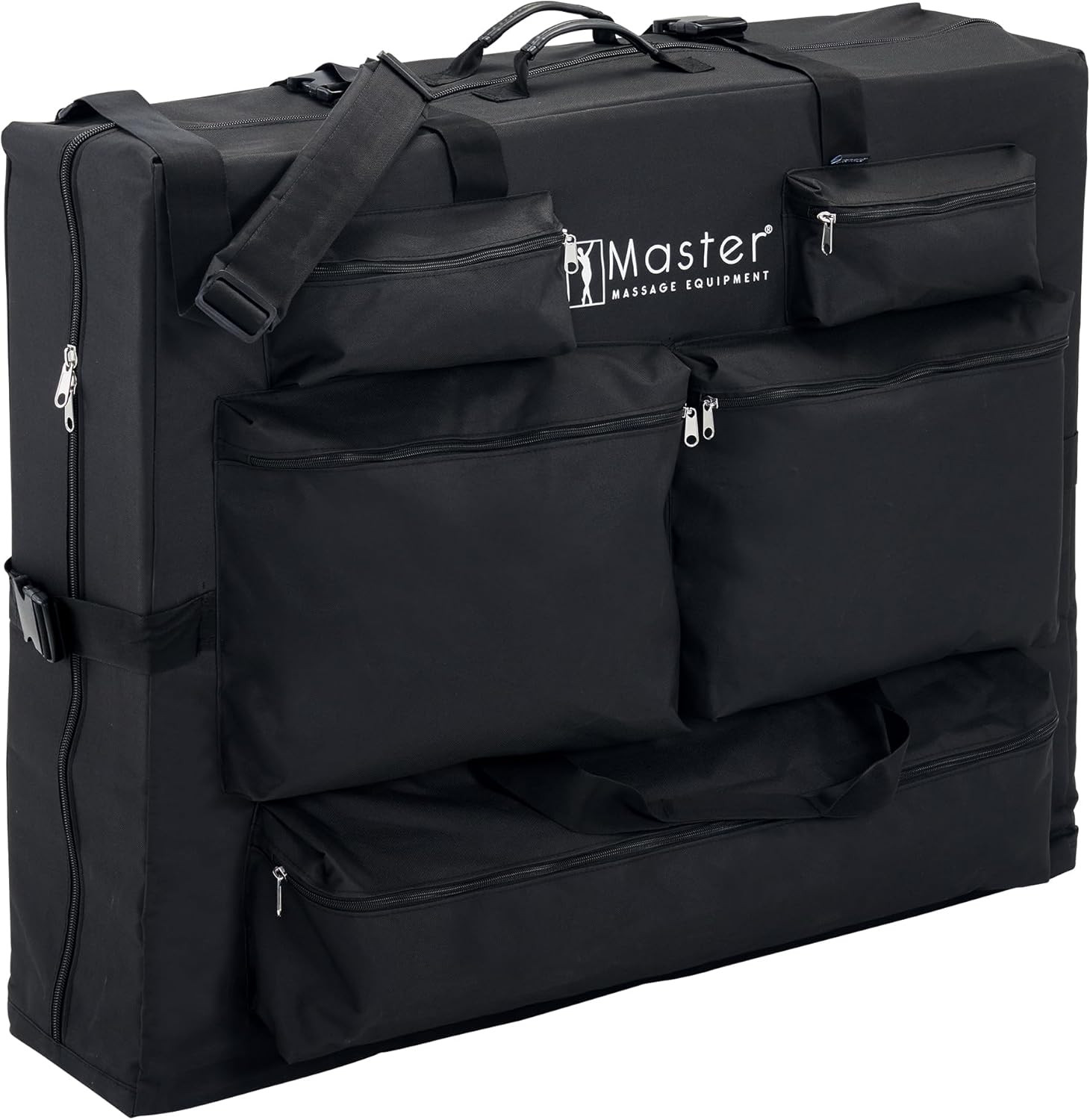 Universal Massage Table Carry Case with 5 Pockets, Fits 25"-32", Black