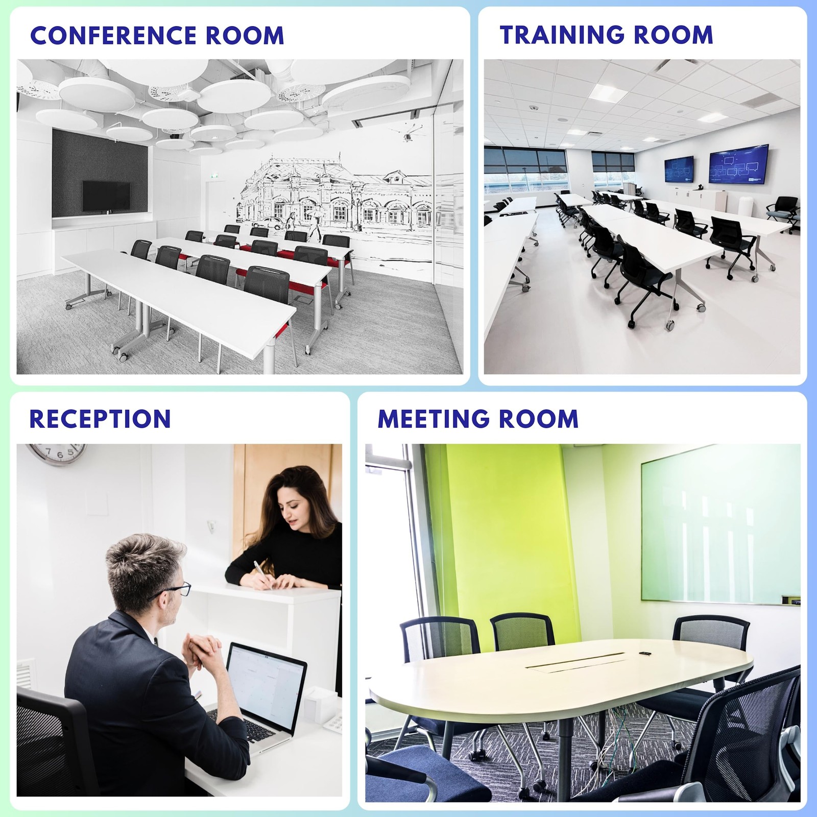 PRO, Stackable & Foldable Conference Room Chairs with 2X Thick Cushion, Lumba...