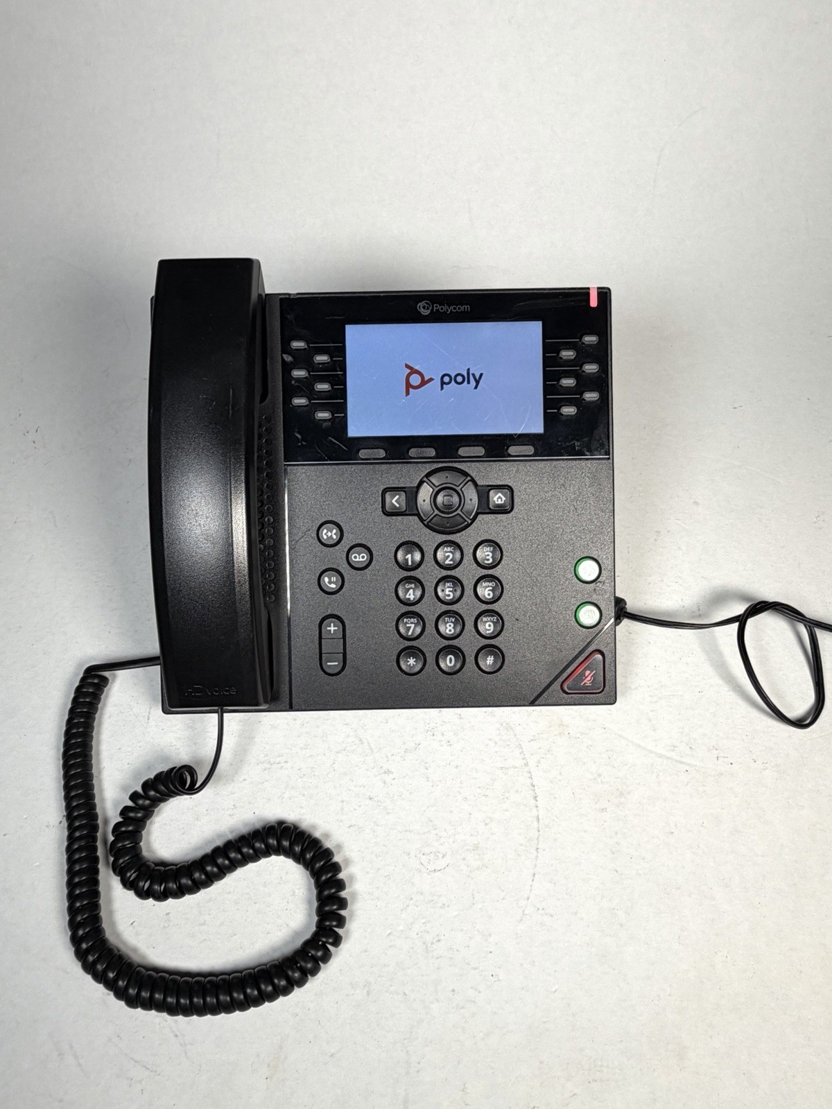 Business IP Phone Polycom VVX 450 VoIP Desk Phone Tested Working No AC Adapter