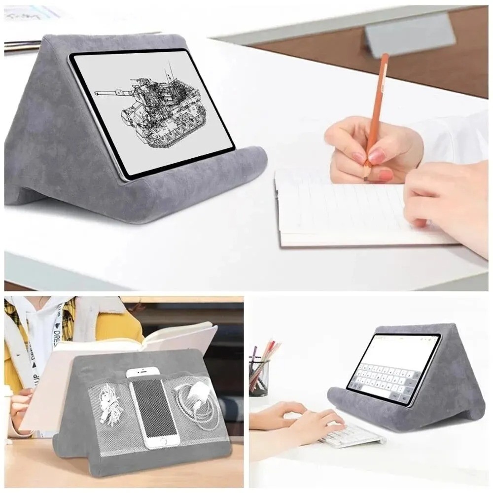 Multi-Angle Pillow for iPad Phone Tablet Read Holder Stand Foam Lap Rest Cushion