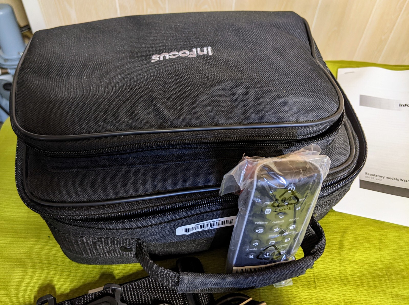 InFocus Projector Model: IN 1100 with remote, cables, manual & carrying case