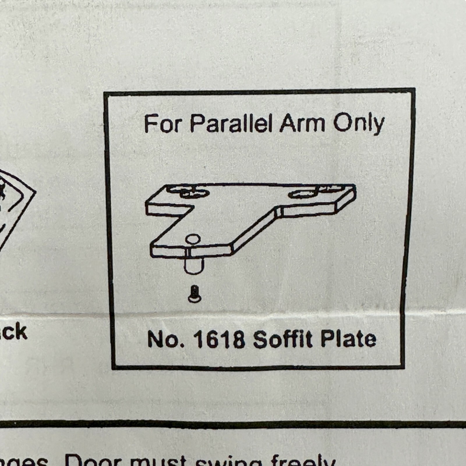 Assa Abloy Norton 1618 Soffit Plate for Parallel Arm Only