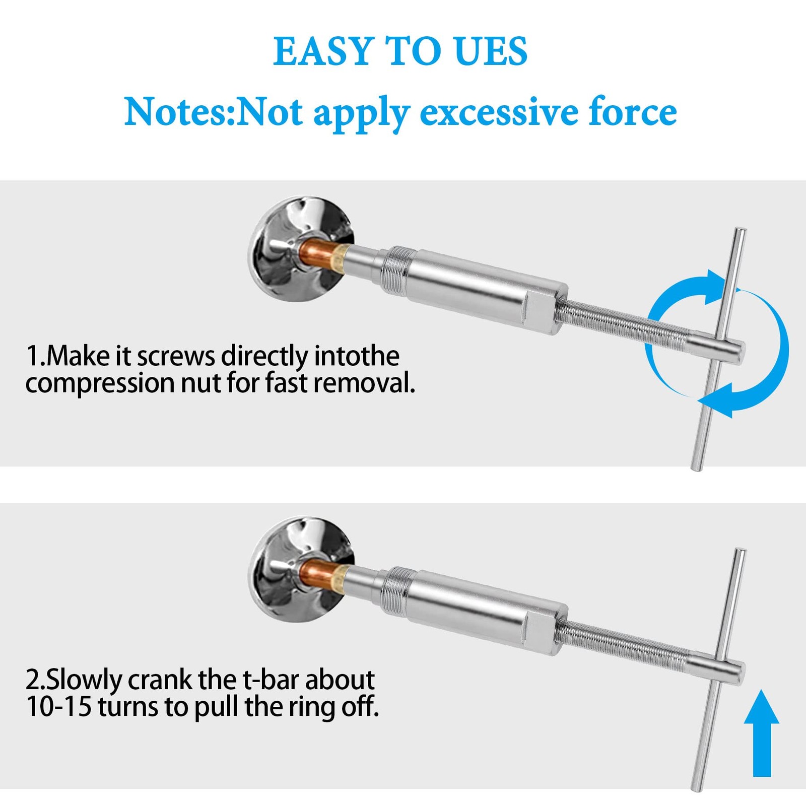 Compression Sleeve Puller and Sleeve Remover for 1/2 Inch Compression Fitting...