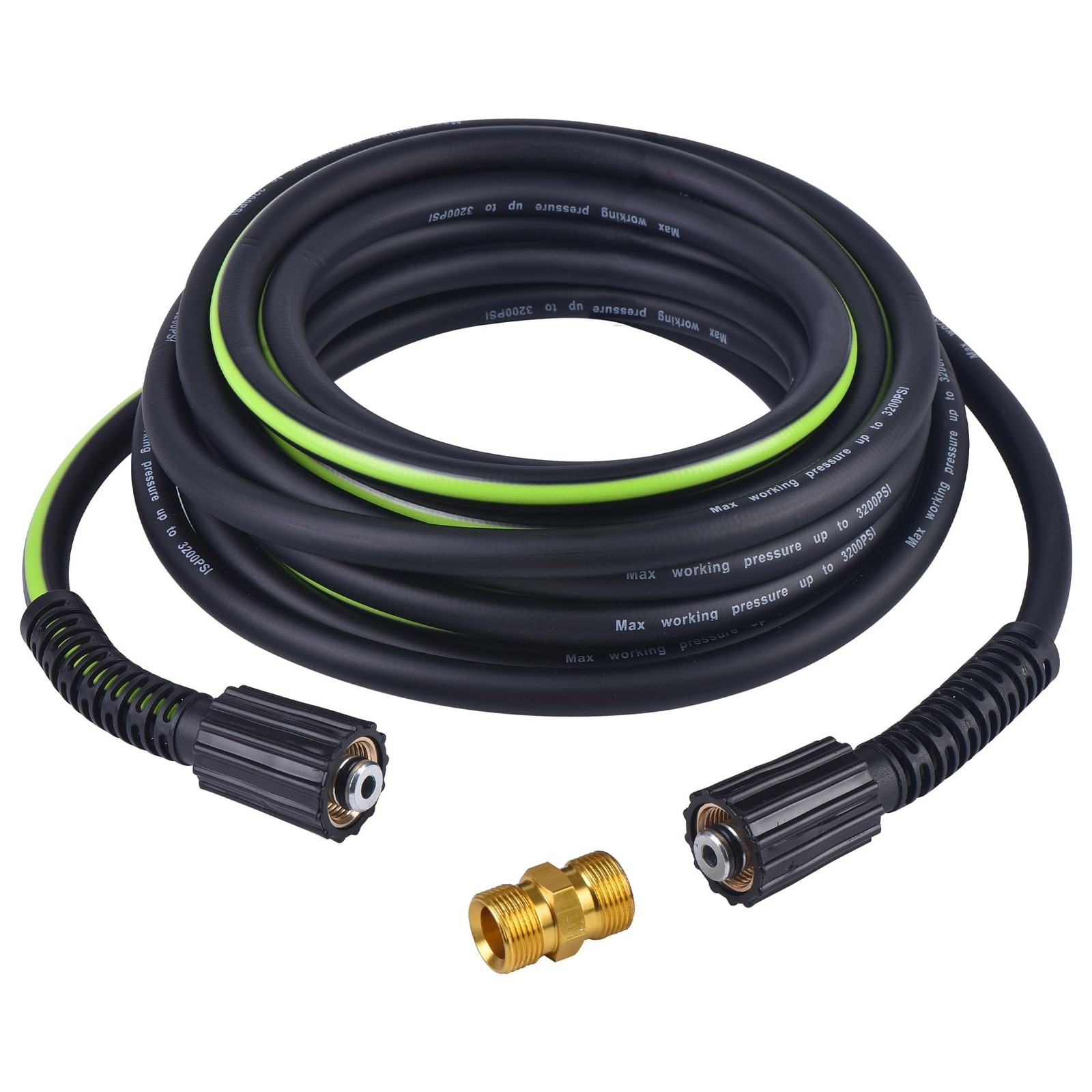 Pressure Washer Hose 1/4" × 25FT - 3200 PSI Heavy Duty Power Washer Replace