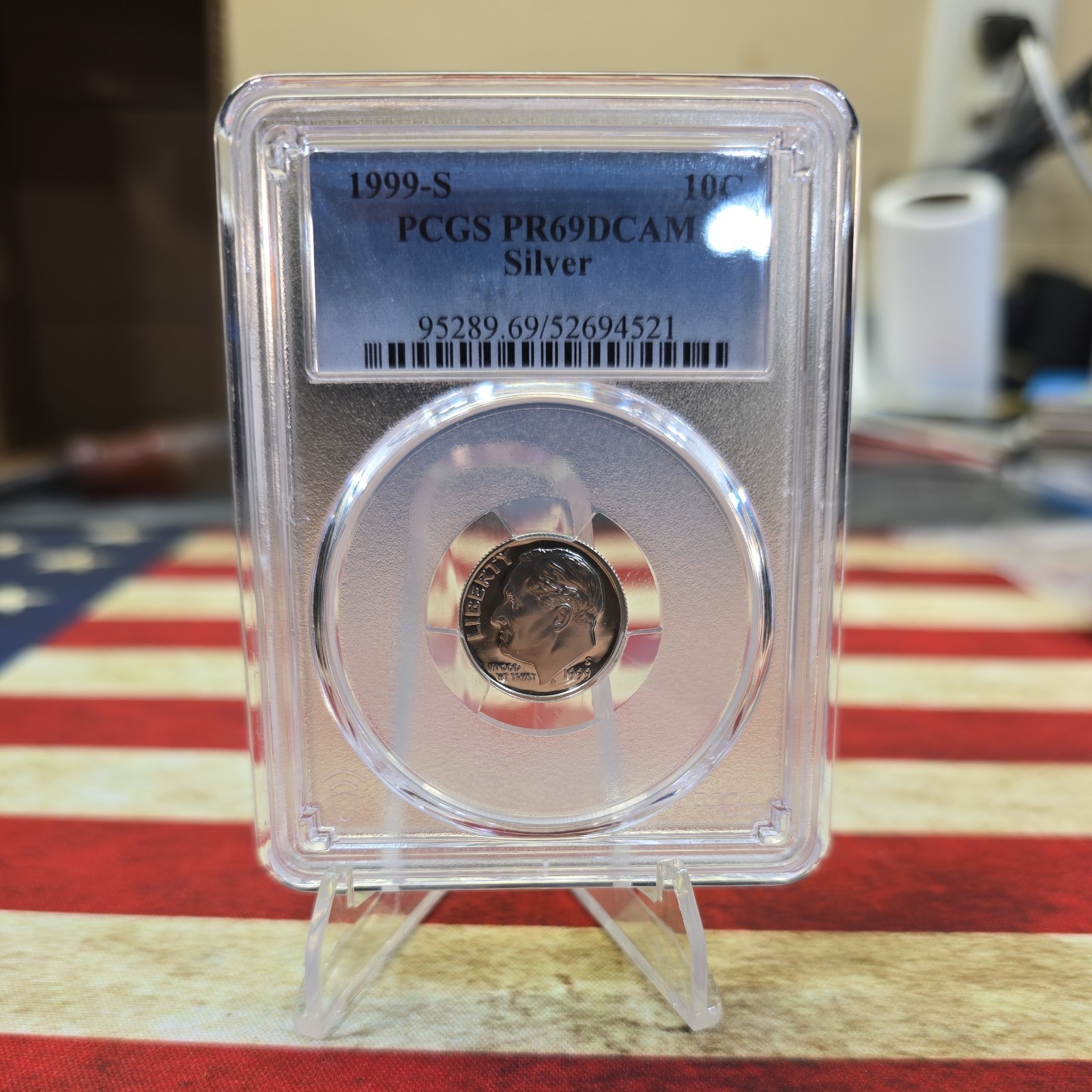 🇺🇸🇺🇸 FREE SHIP 1999 S 10C Silver Roosevelt Dime PCGS PR69DCAM🇺🇸🇺🇸