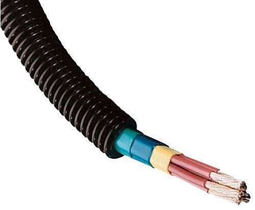 Flexible Polyethylene Wire Loom 2 Inch Diameter 7 Feet Black