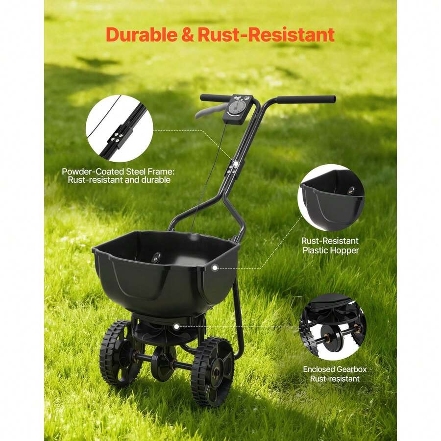 9.8 Ft Spreading Width, Broadcast With 130lbs Load Capacity & 10 In All-Terrain
