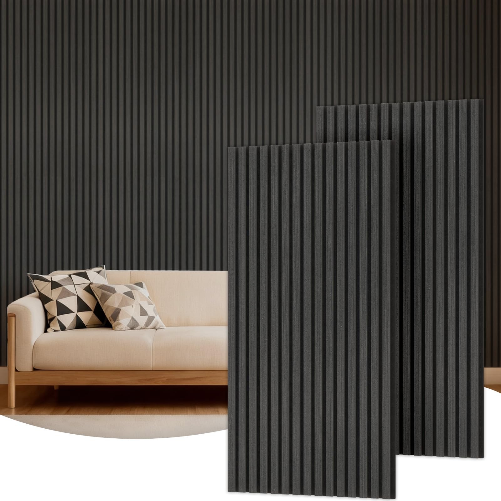 Wood Wall Panels for Interior Wall Decor, 2 Pack 47.2"X23.6"(15.5FtÂ²) Wood Slat
