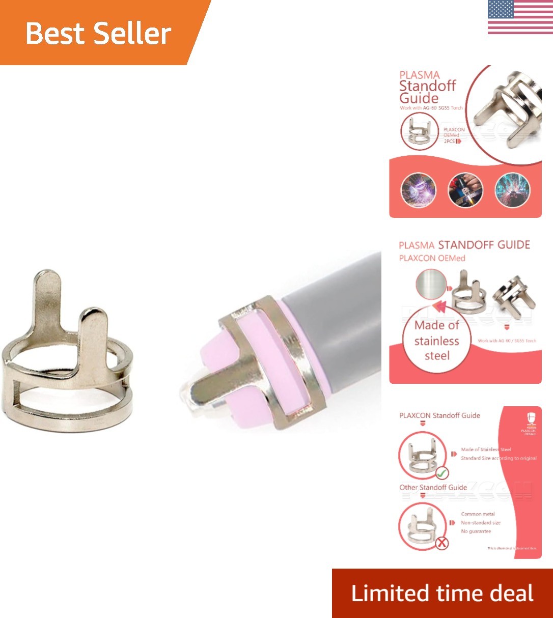 Versatile AG60 SG55 Plasma Cutting Standoff Guide - Fits Multiple Plasma Cutters