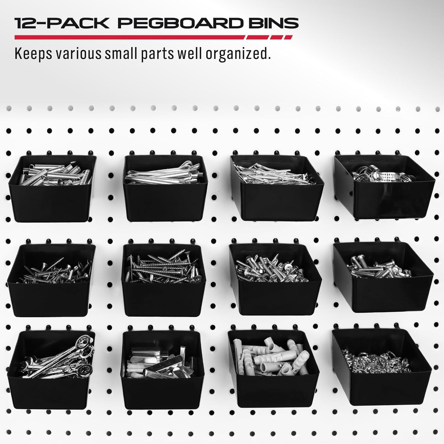 300-Piece Pegboard Hook Set, Pegboard Organizer Accessories for Hanging, Durable
