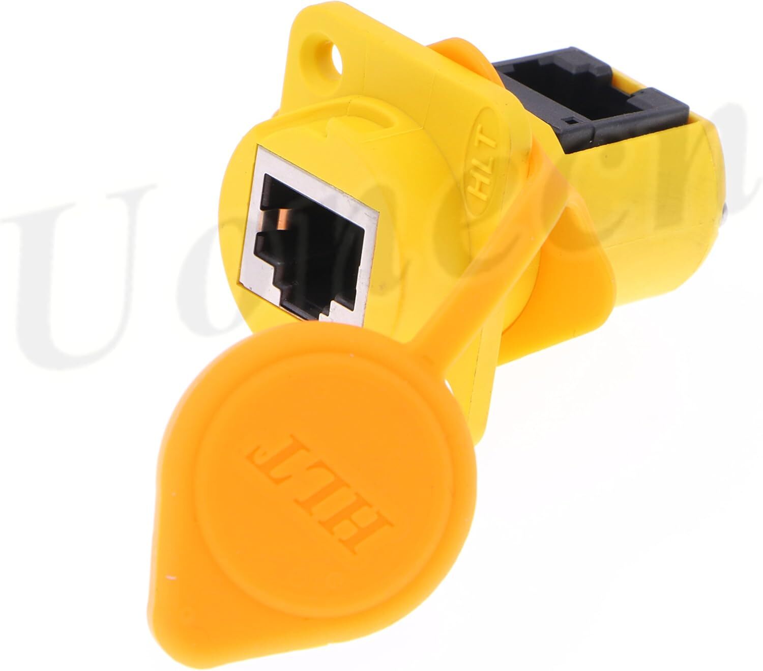 RJ45 IP65 90 Degree Elbow Waterproof Dust Dust Plug Panel Mount Connector