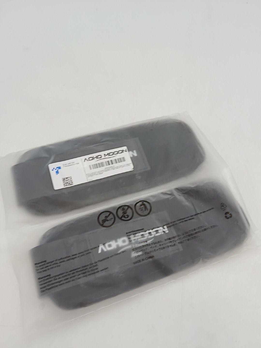 AOHO MOOON Ankle Wrist Straps 2 Pack Black Padded D-Ring Cable Machine Gym New