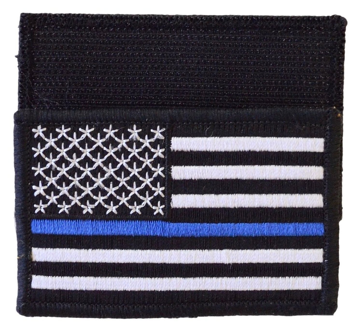 Tactical Police law enforcement Thin Blue Line US Flag Patch 3"x2"