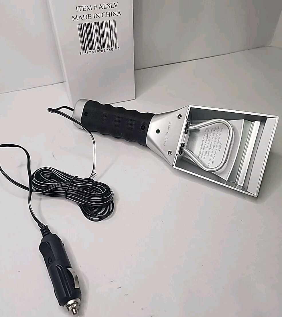 Heated Auto Plug In Windshield Ice Scraper With Flashlight Deicer