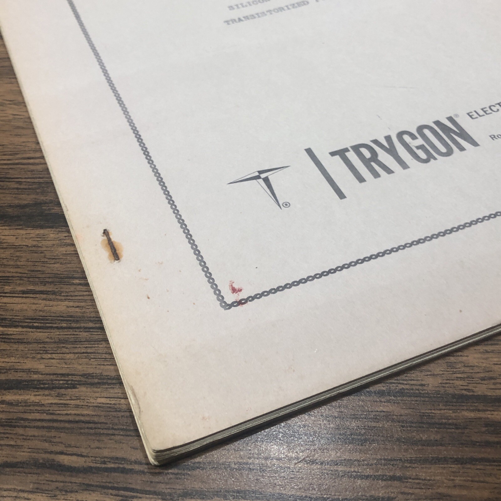 Trygon Electronics Instruction Manual SHR160-500B Transistorized Power Supply