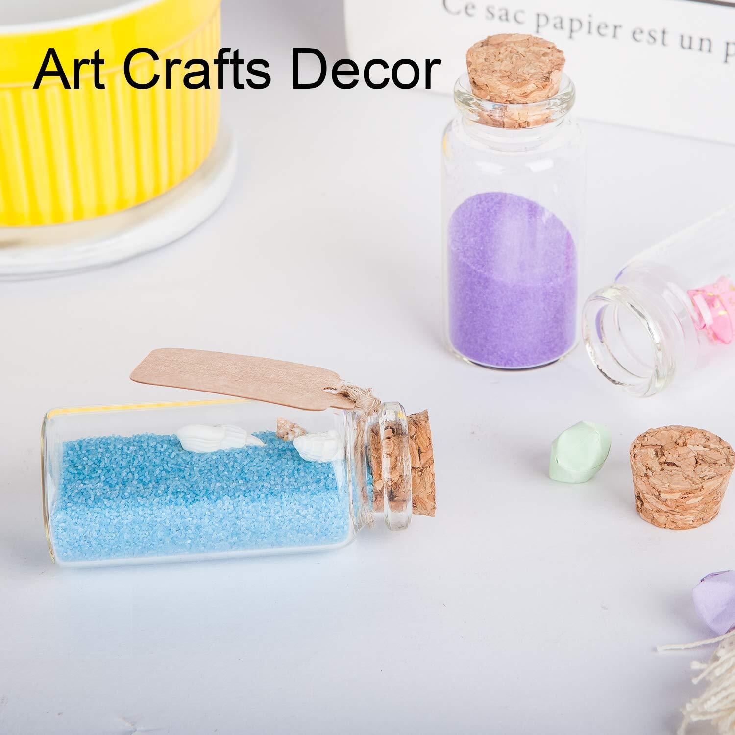 Brajttt 64PCS Cork Stoppers Glass Bottles,10ml Storage Container