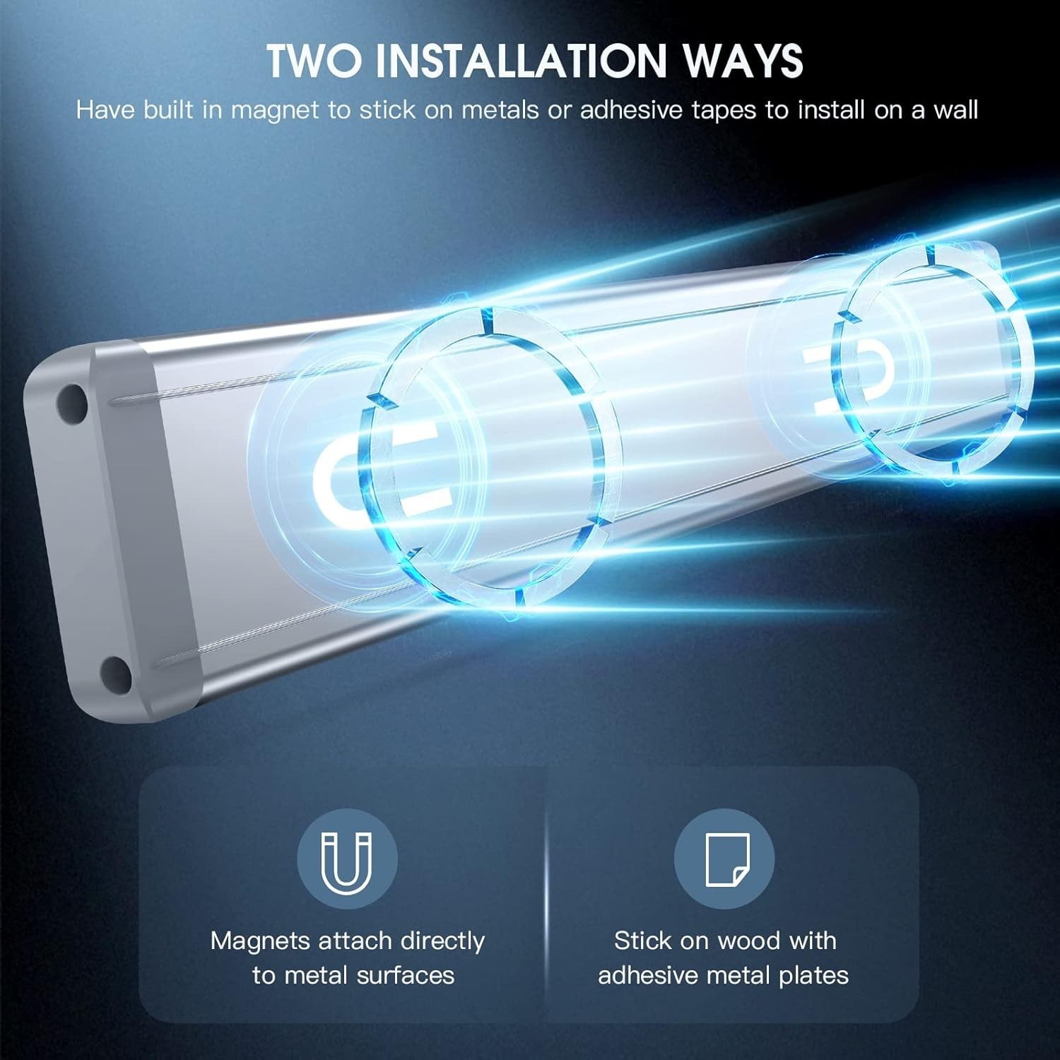 10inch Under Cabinet Lighting, 2 Pack Rechargeable Motion Sensor Light Indoor...