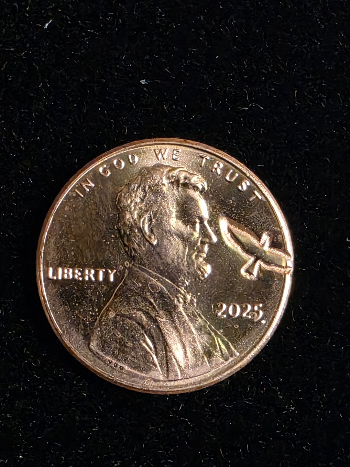 2025 REAL Lincoln Cent Penny Flying Bird Counterstamp