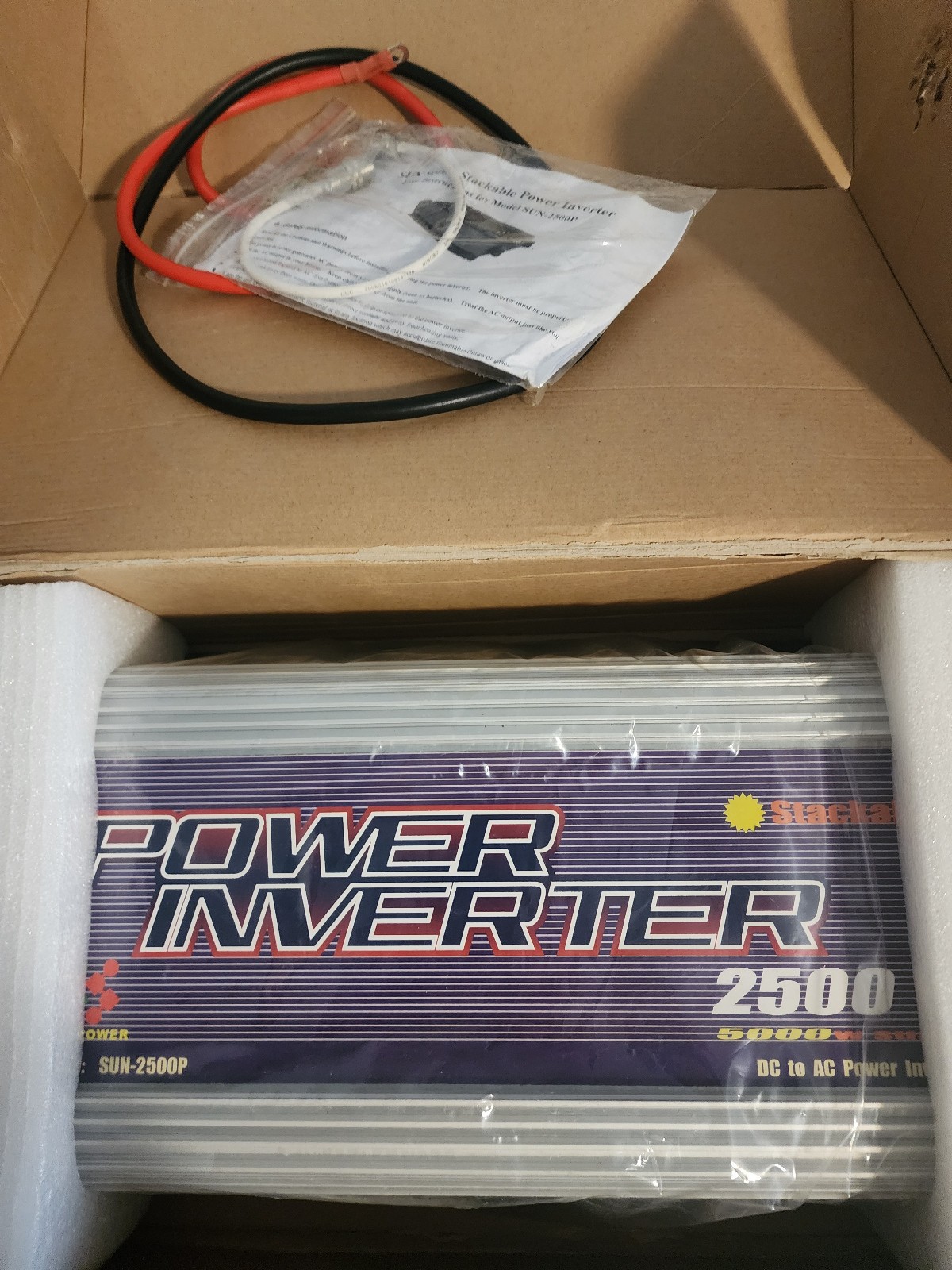 2500 Watt, 24 VDC input , Non-Standard 240 VAC output , Stackable Inverter