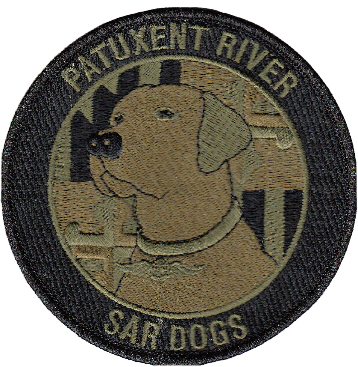 PATUXENT SAR DOGS OD GREEN COMMAND CHEST PATCH