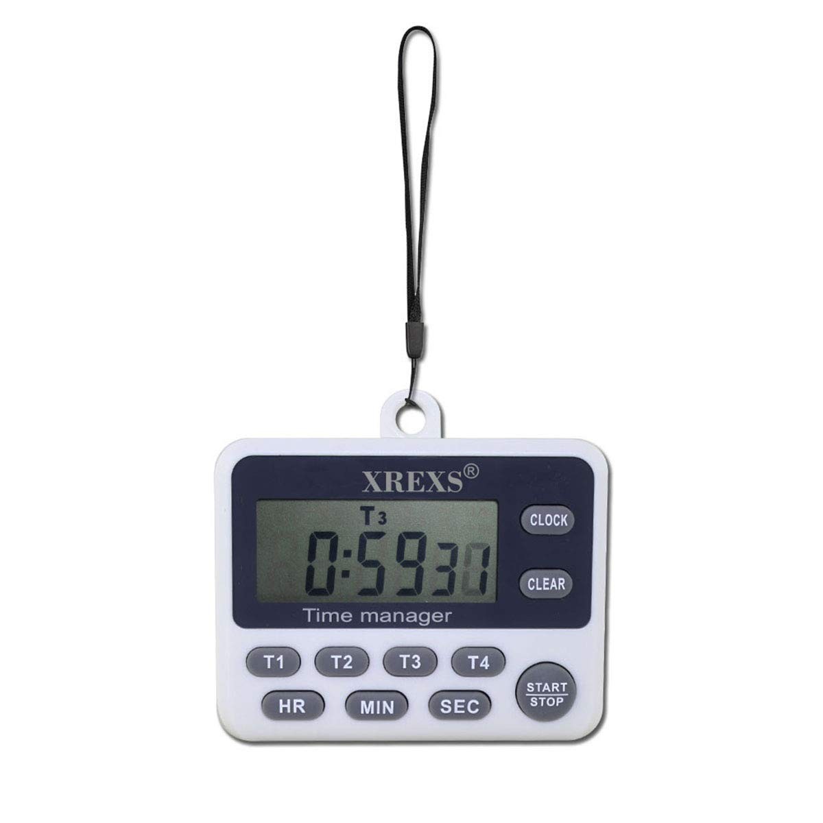 4-Channel Digital Kitchen Timer Clock with Large LCD Display, 4 Groups Simult...