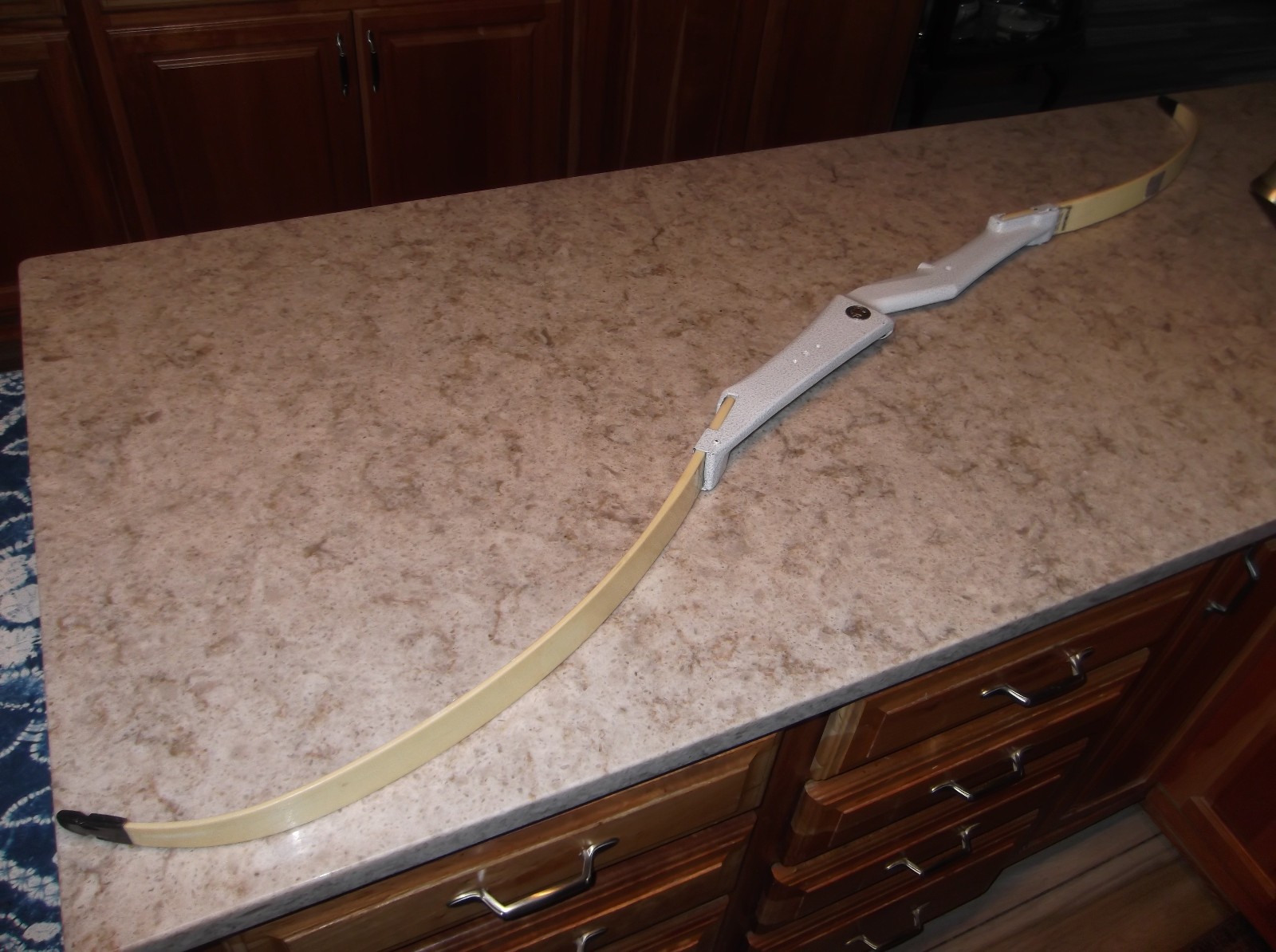 Vintage Fred Bear Recurve Take Down Bow RH Early Model Textured White