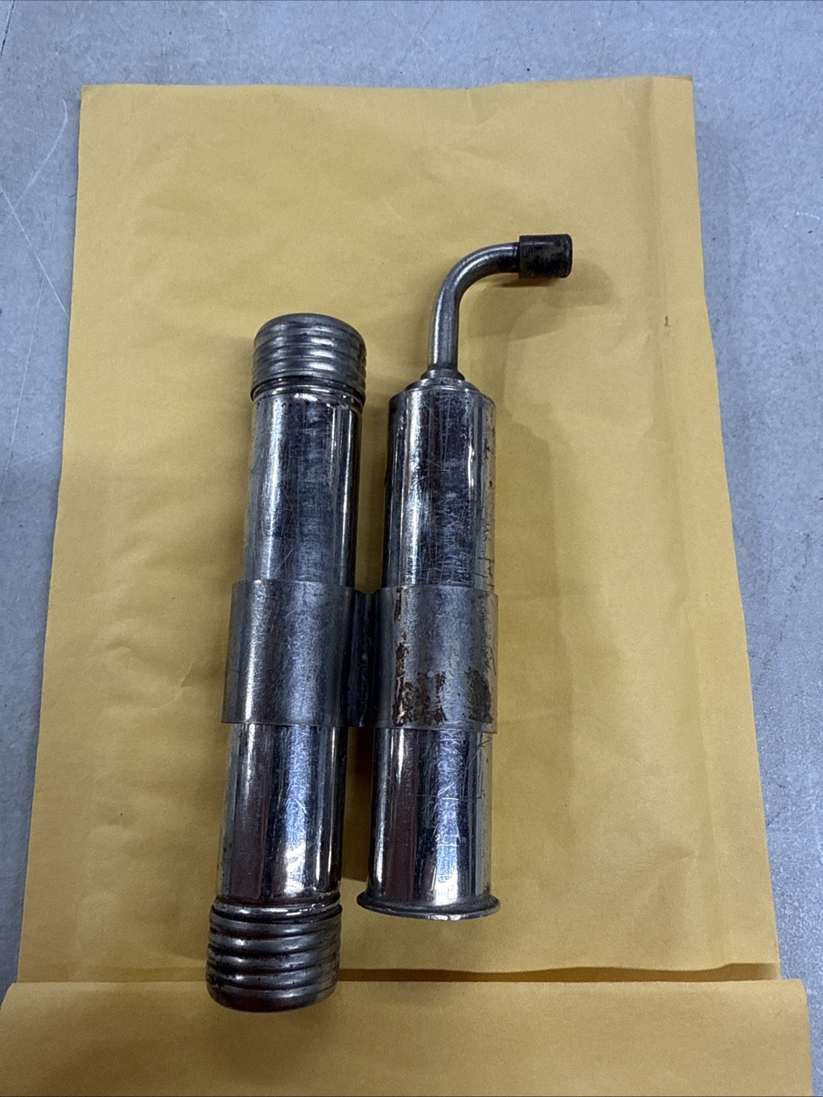 Vintage Small 2-Chamber Brass Alcohol Blow Torch Used Condition Untested