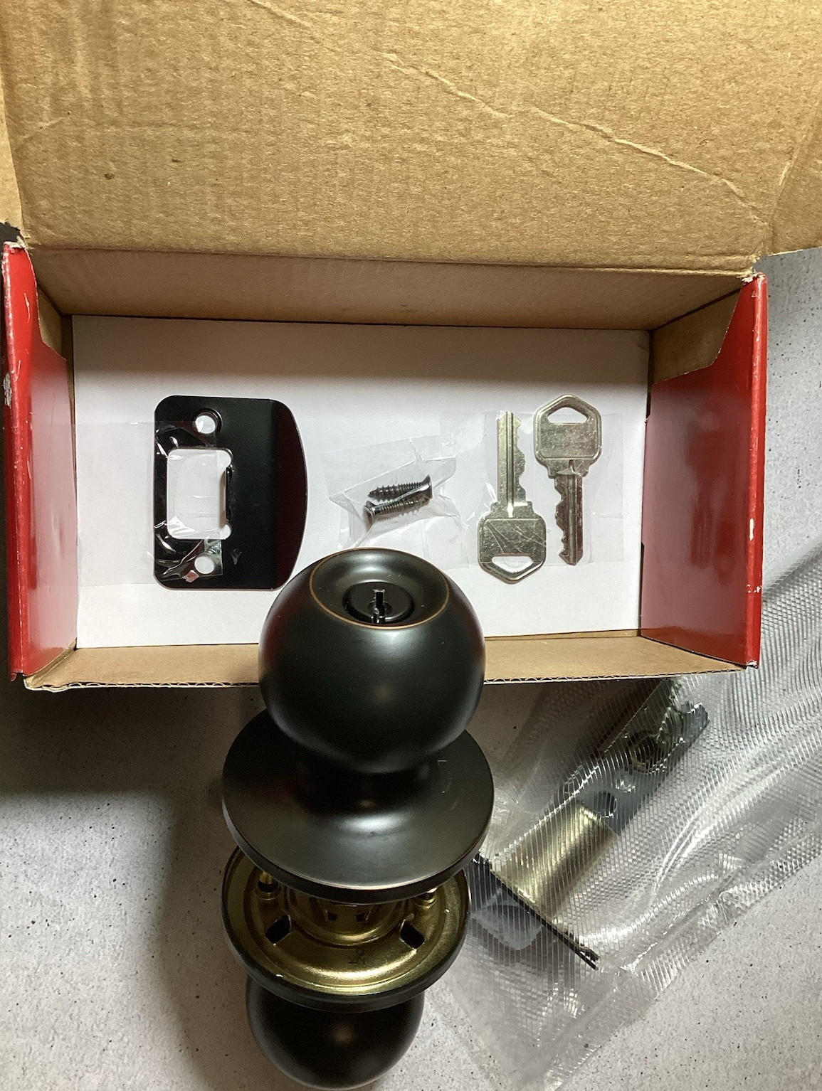 Hyper Tough Keyed Entry Doorknob Lock Oil-Rubbed Bronze Finish Keys & Hardware