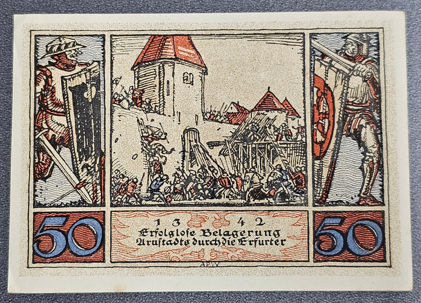 ARNSTADT NOTGELD 50 PFENNIG 1921 EMERGENCY MONEY GERMANY BANKNOTE [🇩🇪35022]