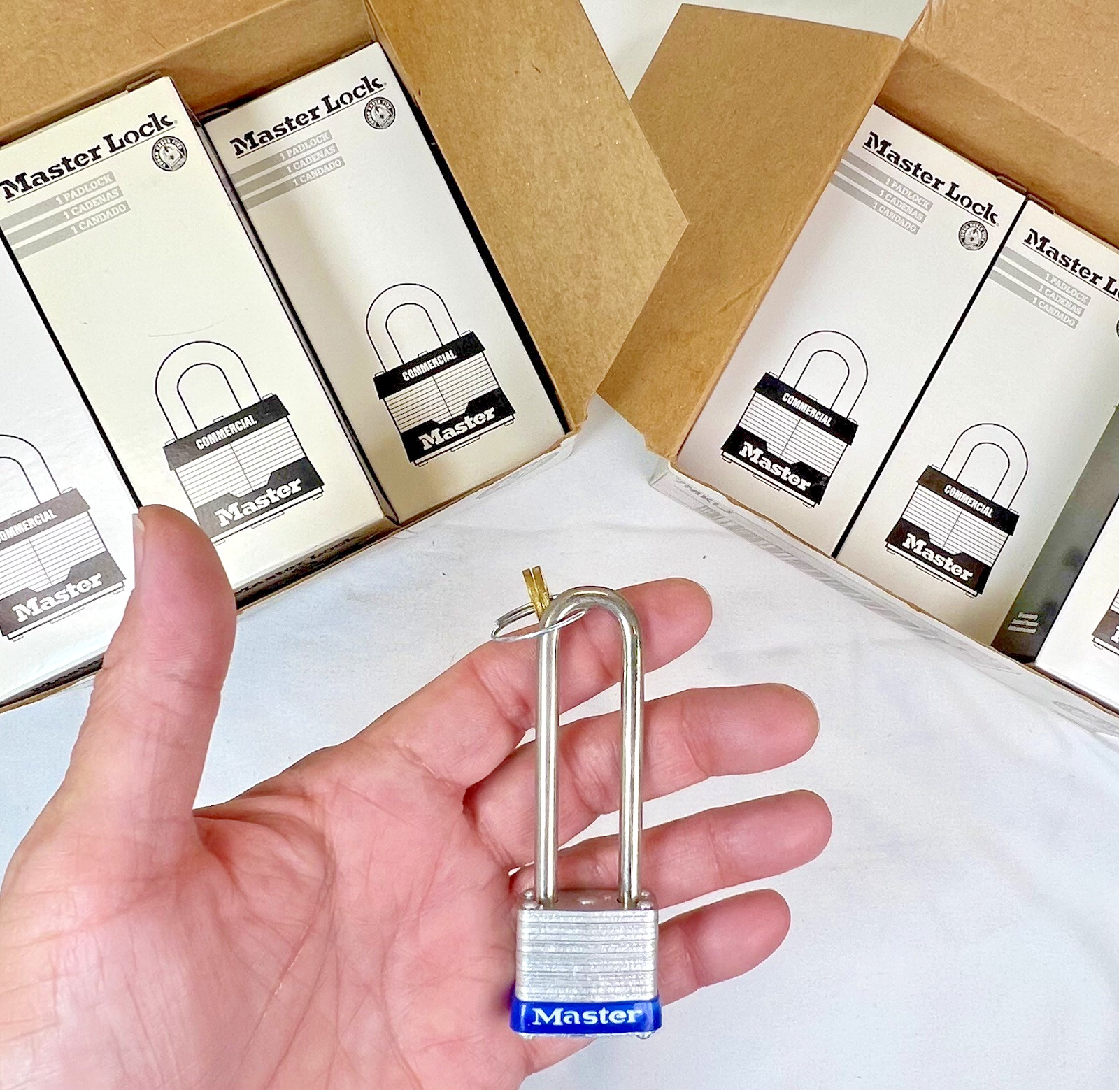 MASTER Padlock 7LJ KD *Lot of 10* Long Shackle 2-1/2"Clearance 3/16" Shackle Dia