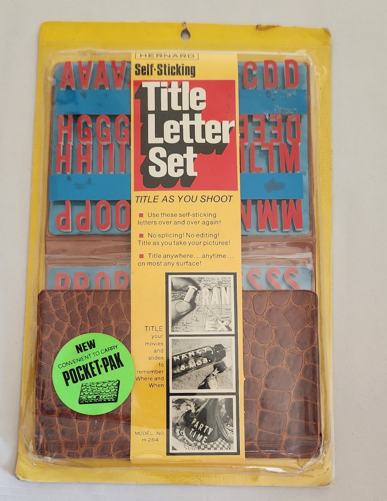 Hernard 3D Self Sticking Tile Letters VTG 70s Uppercase Rare Red! NEW Model H264