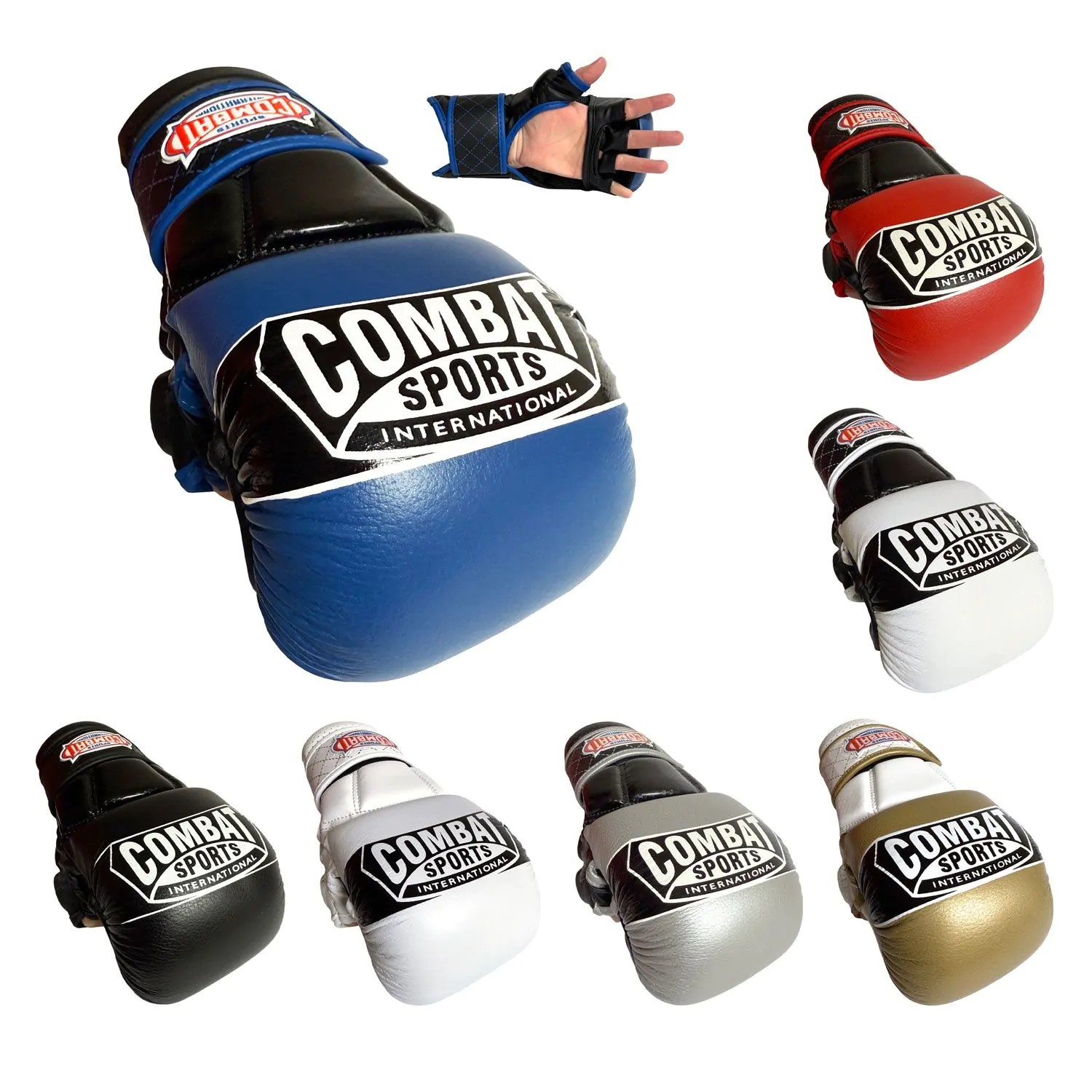 Combat Sports TG6 Max Strike Hybrid MMA Grappling Training Sparring Gloves
