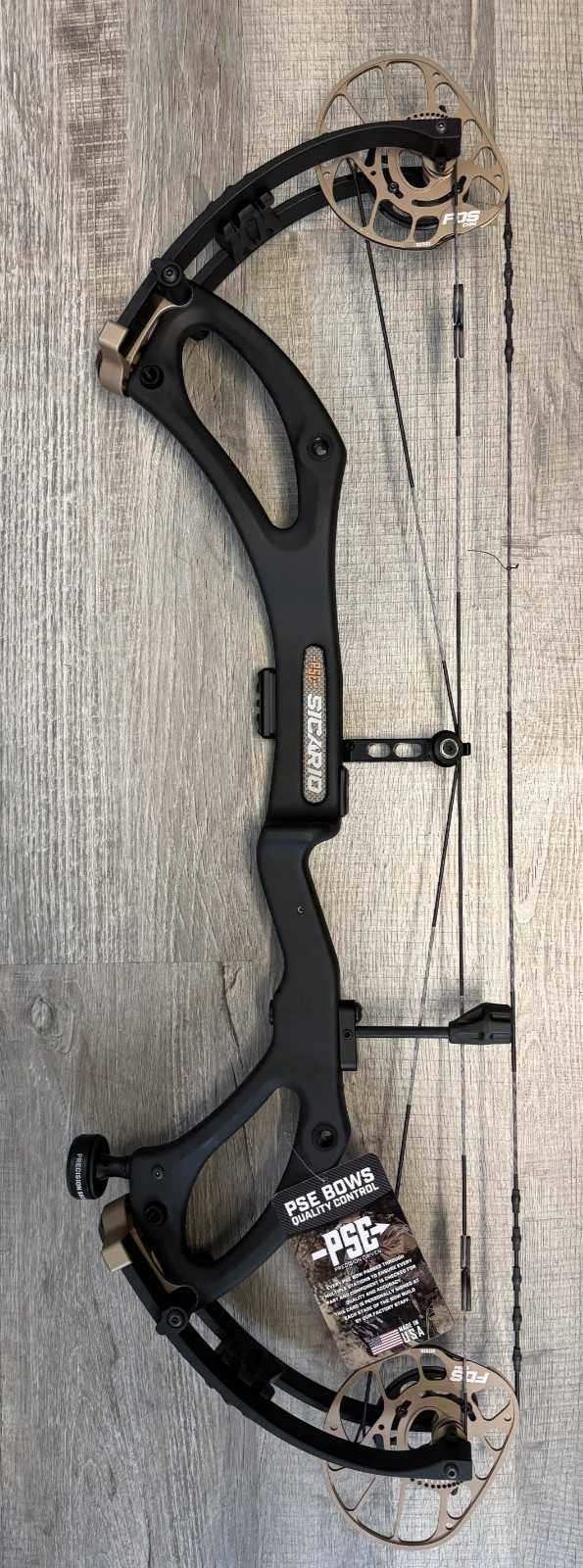 PSE Sicario FDS Right Hand 80LB Black Bronze Custom Shop Carbon Bow New