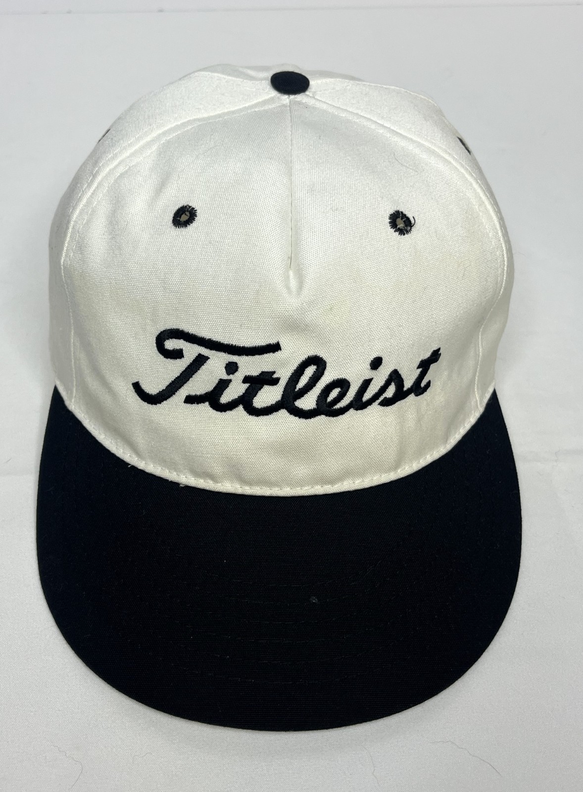 Vintage Titleist White/Black Pro98 Plus by Texace Stretch Fit L/XL Golf Hat