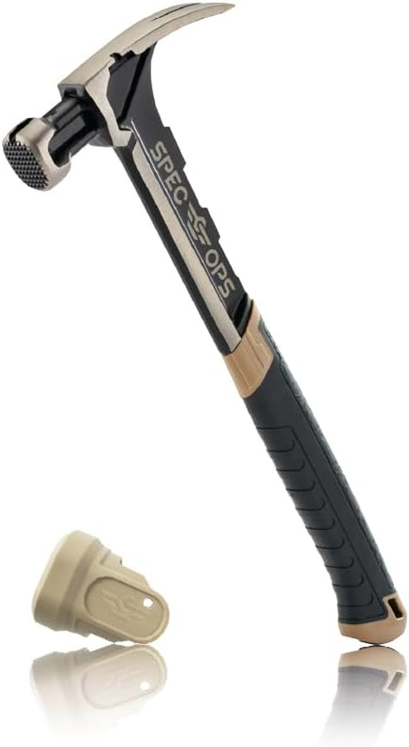 Tools Framing Hammer, 28 Oz, Rip Claw, Milled Face, Soft Mallet Cap, Shock-Absor